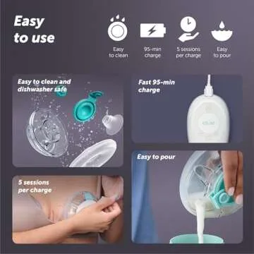 Elvie Stride 2 | Soft-Silicone Double Electric Breast Pump - Hospital-Grade Suction Breast Pump - Breast Pumping Essentials | Ultra-Quiet