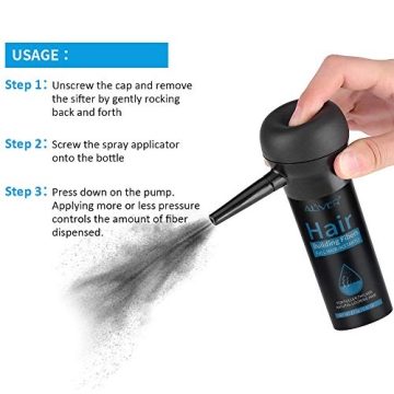 Hair Building Fibers Spray Applicator for Quick Coverage