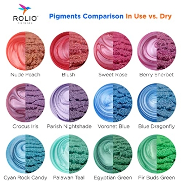 Rolio Mica Powder Pearlescent Art Set - 12 Vibrant Colors