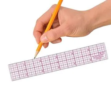 Westcott W-10 6-Inch 8ths Graph Ruler, Transparent, 1 x 6 in