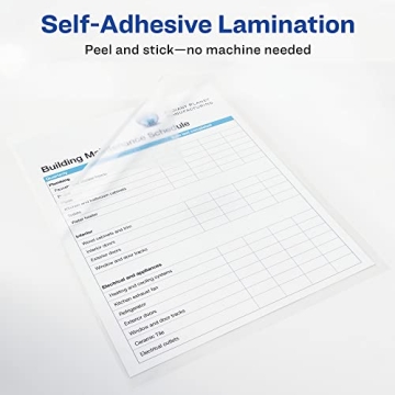Avery Self-Adhesive Laminating Sheets - 50 Clear Sheets