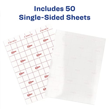 Avery Self-Adhesive Laminating Sheets - 50 Clear Sheets