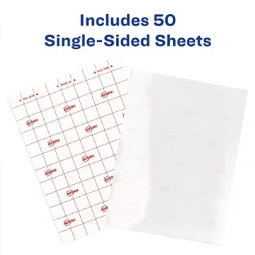 Avery Self-Adhesive Laminating Sheets - 50 Clear Sheets