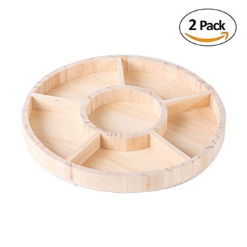 Wooden Tray with 6 Sections – Perfect for Snacks & Creativity