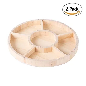 Wooden Tray with 6 Sections – Perfect for Snacks & Creativity