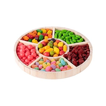 Wooden Tray with 6 Sections – Perfect for Snacks & Creativity