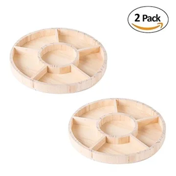Wooden Tray with 6 Sections – Perfect for Snacks & Creativity