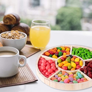 Wooden Tray with 6 Sections – Perfect for Snacks & Creativity