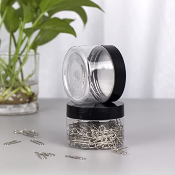 BonyTek 4oz Plastic Jars with Lids for Travel and Storage