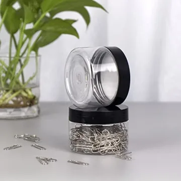 BonyTek 4oz Plastic Jars with Lids for Travel and Storage