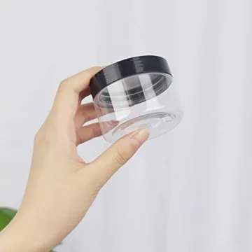 BonyTek 4oz Plastic Jars with Lids for Travel and Storage
