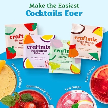 Craftmix Variety Pack of 12 Vegan Low-Cal Mocktails