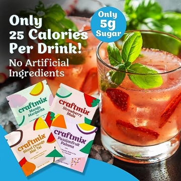 Craftmix Variety Pack of 12 Vegan Low-Cal Mocktails