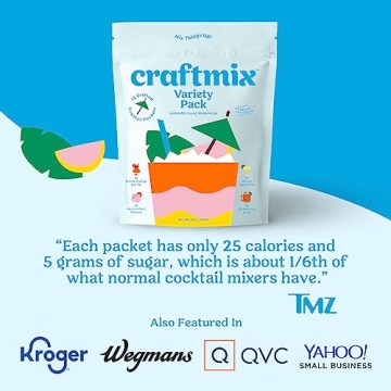 Craftmix Variety Pack of 12 Vegan Low-Cal Mocktails