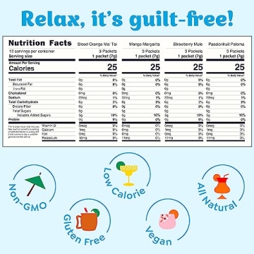 Craftmix Variety Pack of 12 Vegan Low-Cal Mocktails