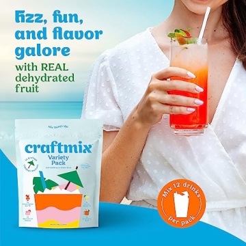 Craftmix Variety Pack of 12 Vegan Low-Cal Mocktails