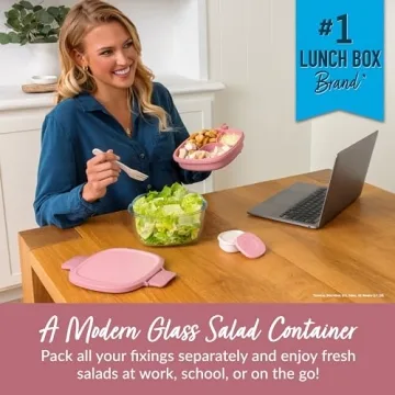 Bentgo Glass Salad Bowl - Large, Durable, and Stylish