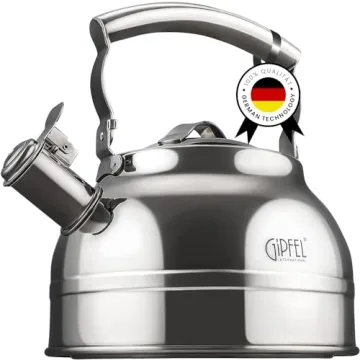 GIPFEL Whistling Tea Kettle - Elegant Stainless Steel Design