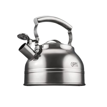 GIPFEL Whistling Tea Kettle Stylish Stainless Steel Design