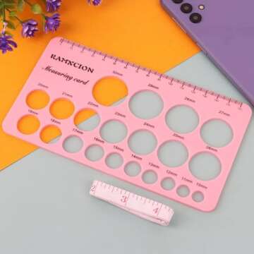 Nipple Ruler, Nipple Rulers for Flange Sizing Measurement Tool, Silicone Flange Size Measure Nipple Ruler for Breast Pump Flange Sizing - Soft Measurement Tool for New Mothers
