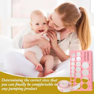 Nipple Ruler, Nipple Rulers for Flange Sizing Measurement Tool, Silicone Flange Size Measure Nipple Ruler for Breast Pump Flange Sizing - Soft Measurement Tool for New Mothers
