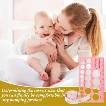 Nipple Ruler, Nipple Rulers for Flange Sizing Measurement Tool, Silicone Flange Size Measure Nipple Ruler for Breast Pump Flange Sizing - Soft Measurement Tool for New Mothers