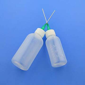 6Pcs Injection Squeeze Bottle with 15Pcs Dispensing Needles and 12Pcs Cap (30ml+50ml)