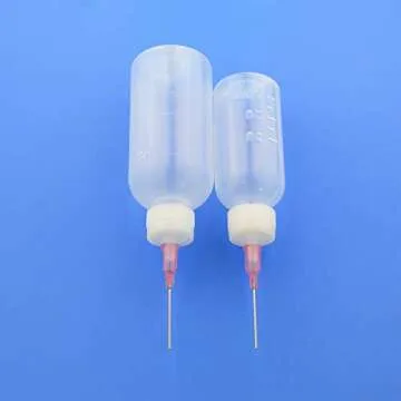 6Pcs Injection Squeeze Bottle with 15Pcs Dispensing Needles and 12Pcs Cap (30ml+50ml)