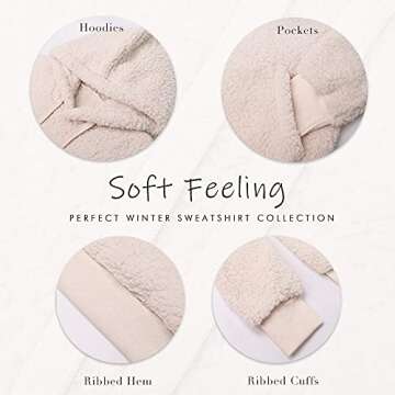 KIRUNDO Women's Fuzzy Fleece Hoodies for Every Season