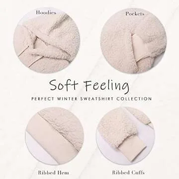 KIRUNDO Women's Fuzzy Fleece Hoodies for Every Season