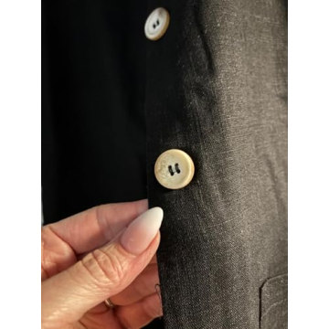 IDEWO Women Linen Waistcoat Summer Casual Vest with Pockets