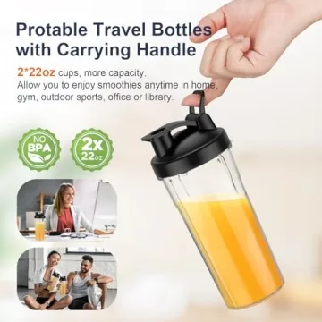 KOIOS 900W Personal Smoothie Blender with Portable Cups