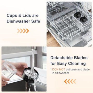 KOIOS 900W Personal Smoothie Blender with Portable Cups