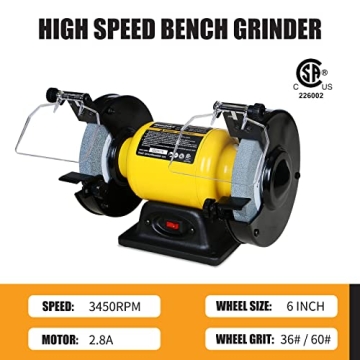High-Speed Woodskil Bench Grinder for Sharpening Tools