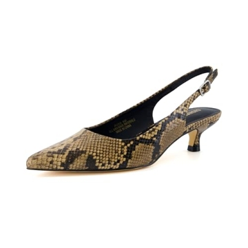 CUSHIONAIRE Women's Boss Kitten Heel Sling Back Dress Shoe + Memory Foam, Wide Widths Available, Bro...