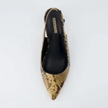 CUSHIONAIRE Women’s Boss Kitten Heel Sling Back - Comfort & Style