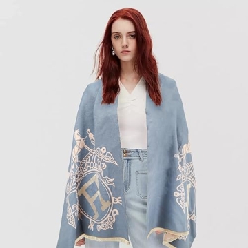 EXTREE Scarfs for Women Pashmina Silky Shawl Wrap for Evening Dressing Blanket Open Front Poncho Cape