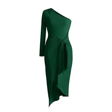 Elegant One Shoulder Cocktail Dress for Women