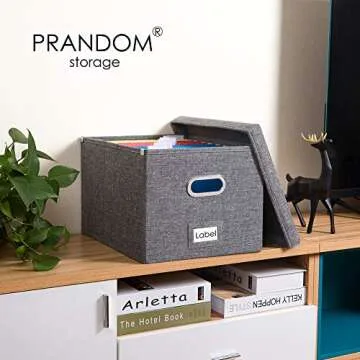 Stylish PRANDOM File Organizer Box for Home & Office