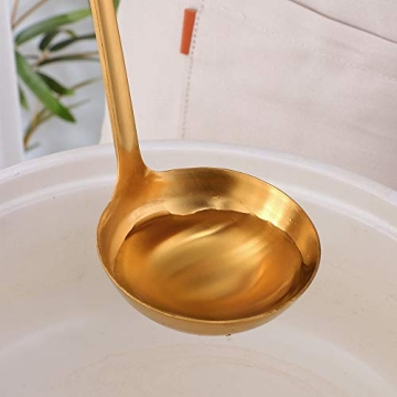 Elegant Gold Soup Ladle Colander Set for Stylish Cooking