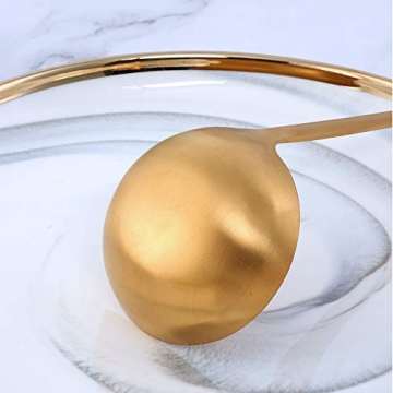 Elegant Gold Soup Ladle Colander Set for Stylish Cooking