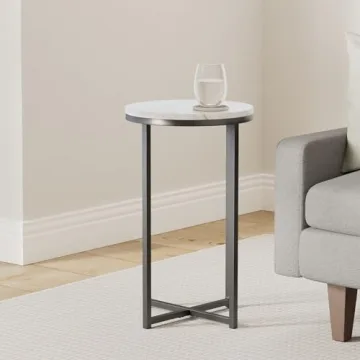 Stylish Faux Marble Accent Table for Modern Living
