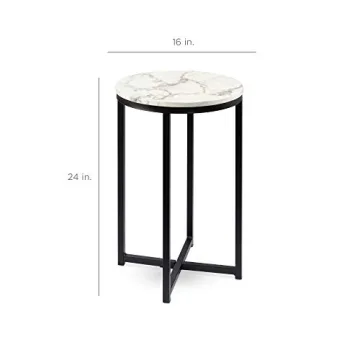 Stylish Faux Marble Accent Table for Modern Living