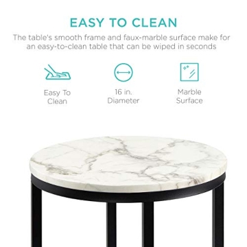 Stylish Faux Marble Accent Table for Modern Living