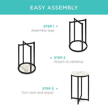 Stylish Faux Marble Accent Table for Modern Living