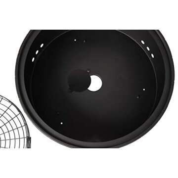 Fire Sense 60532 Fire Pit Revolver Wood Burning Lightweight Portable Outdoor Firepit Backyard Fireplace for Camping Bonfire with Grill Rack & Hardwood Top - 24“ Multicolor