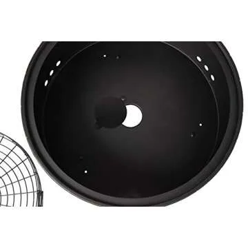 Fire Sense 60532 Fire Pit Revolver Wood Burning Lightweight Portable Outdoor Firepit Backyard Fireplace for Camping Bonfire with Grill Rack & Hardwood Top - 24“ Multicolor