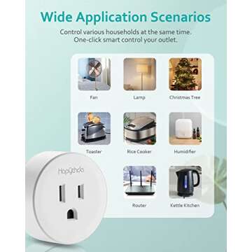 HAPYTHDA Remote Control Outlet,15A/1500W, 500 Feet RF Range Remote Light Switches Kit, No Wiring Needed Wireless Remote Outlet for Light, Small Electrical Appliance, with Anti-Surge 4000V