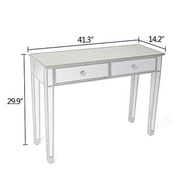 Stylish Mirrored Console Table for Home and Office Spaces