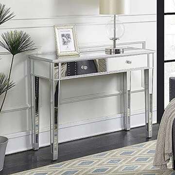 Stylish Mirrored Console Table for Home and Office Spaces